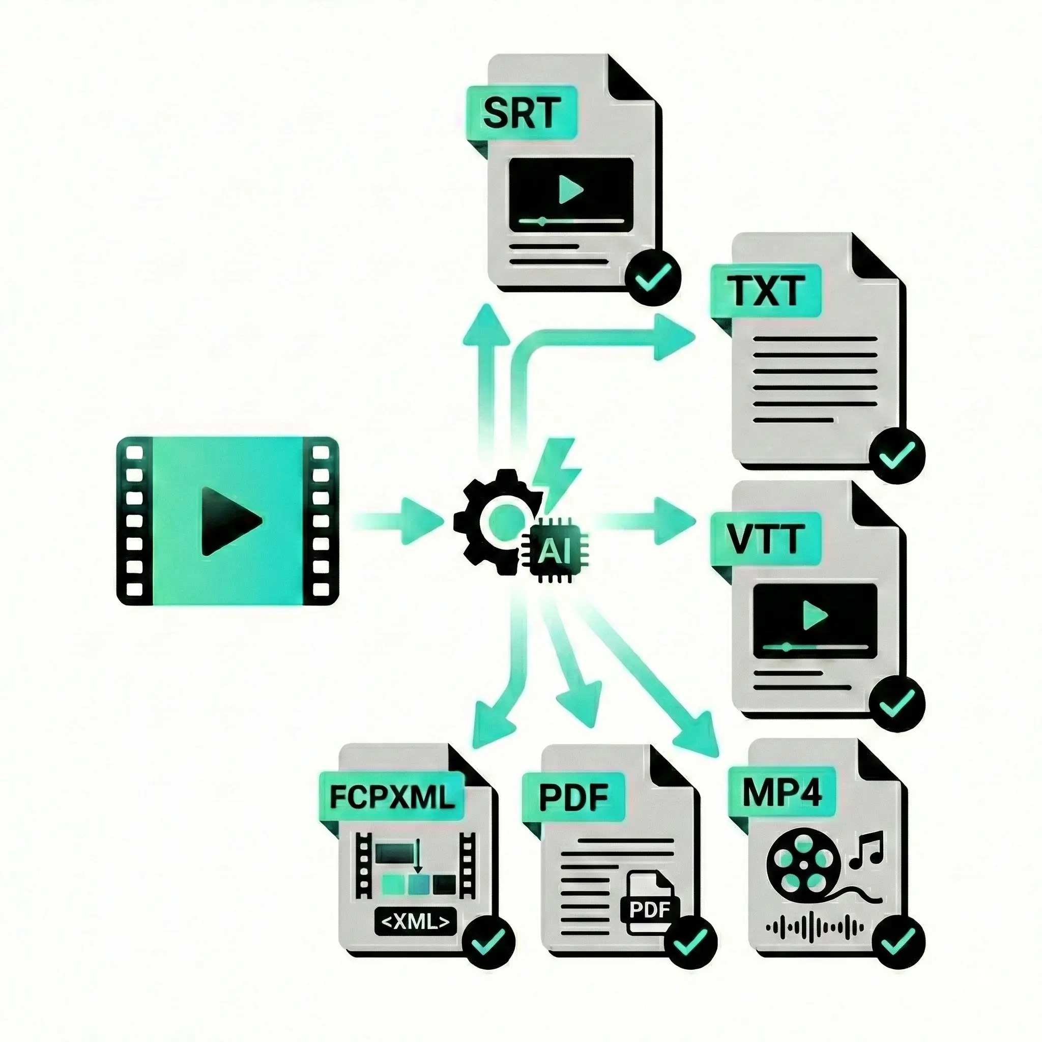 From transcript to editing with professional exports