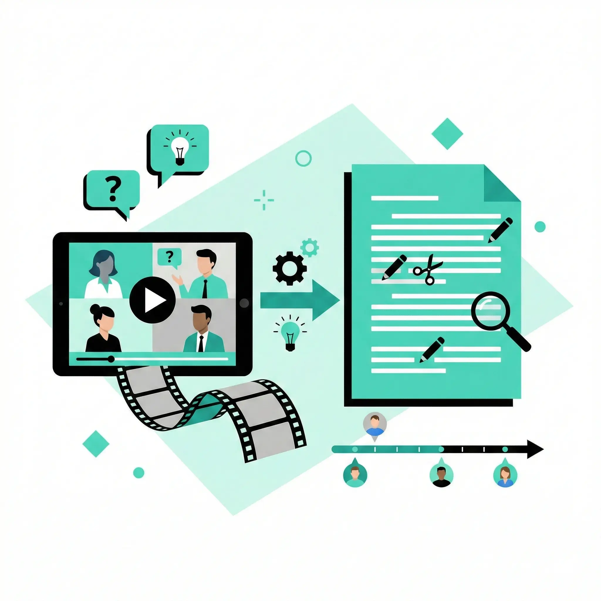Taption transcript editor for meetings